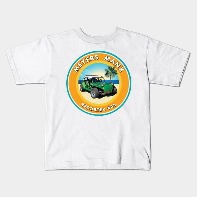 Meyers Manx Resorter 43 Kids T-Shirt by PauHanaDesign